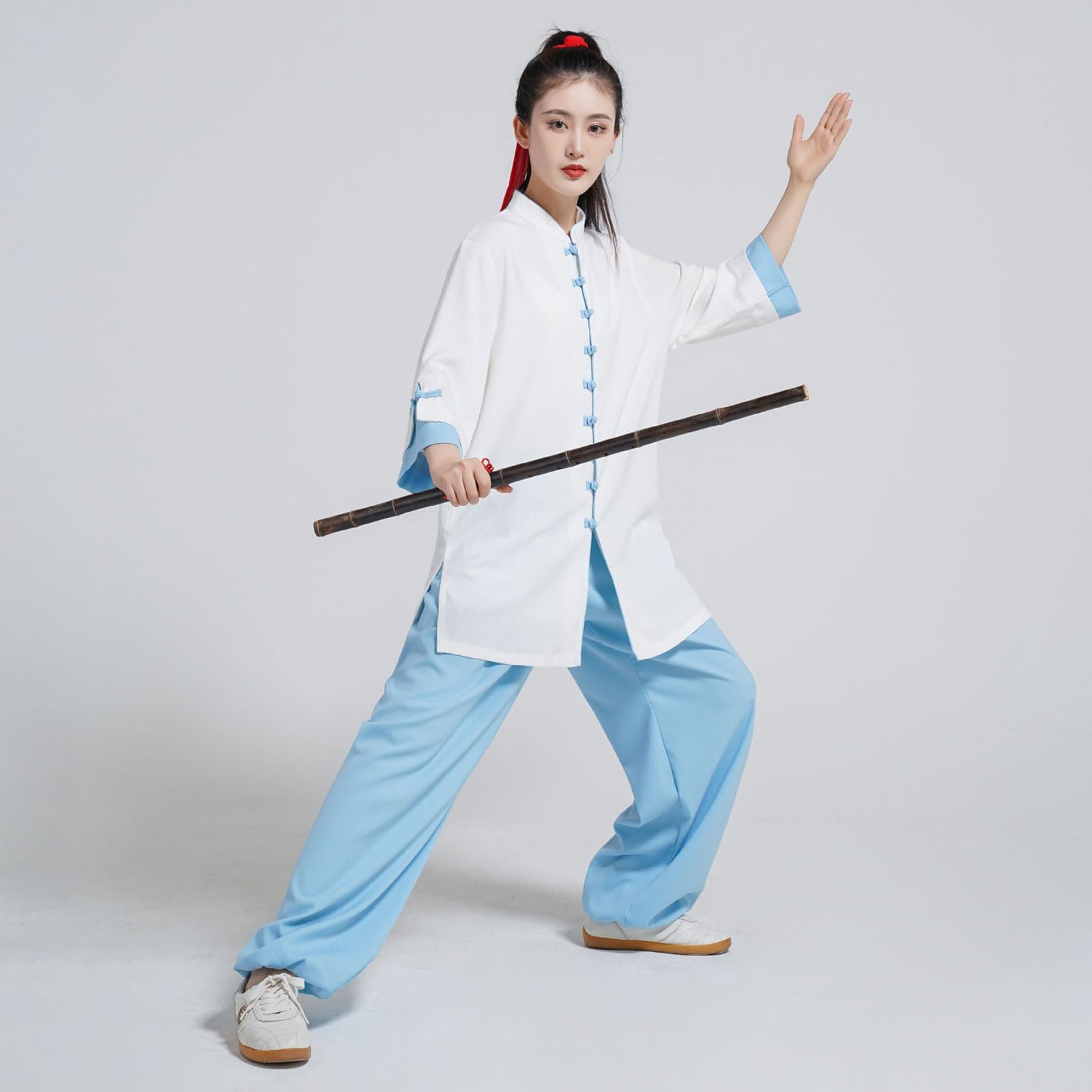 Uniforme da Tai Chi in Cotone e Lino,Uniformi Tradizionali Cinesi per Tai Chi e Wing Chun,Unisex Kung Fu e Arti Marziali Uniforme,Largo E Comodo,per Esercizi Mattutini,Tai Chi,Kung Fu