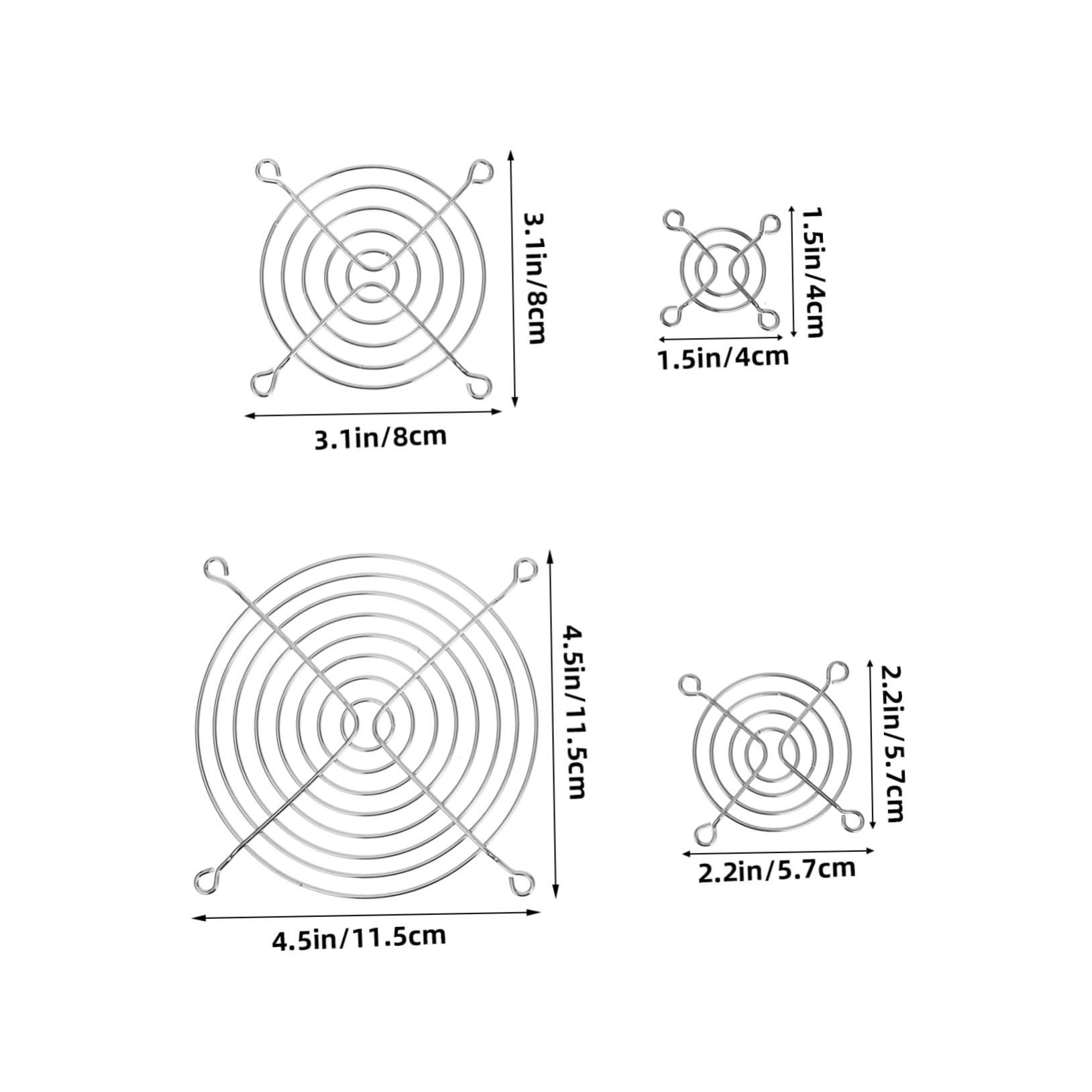 OSOLADY 10pcs Galvanized Iron PC Fan Grills with Screws Mesh Covers for Cooling Fans for Gaming Overclocking PC Case
