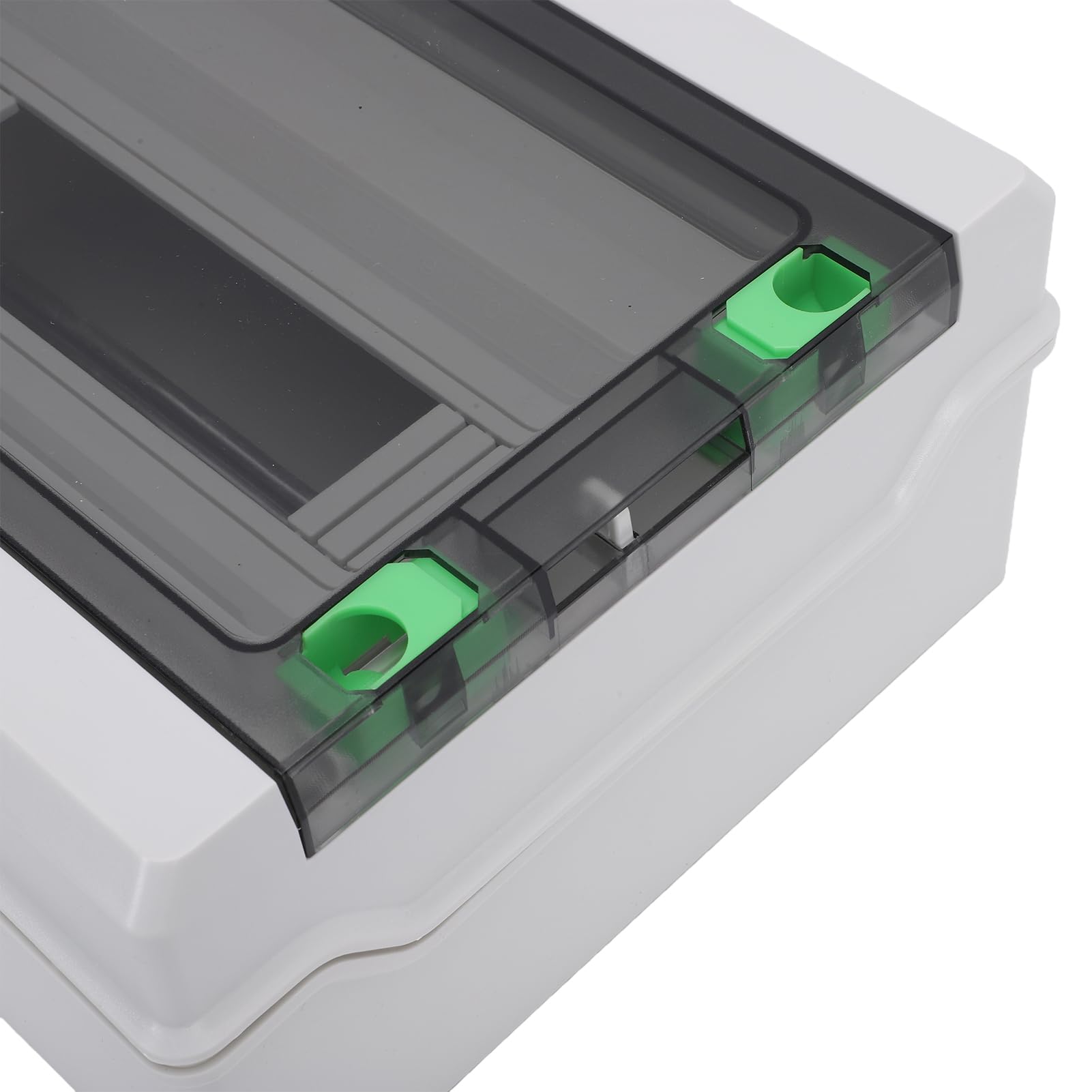 Garsent Wodoodporna Skrzynka Rozdzielcza Zasilania IP66, 12-kierunkowa, Plastikowa Skrzynka Wyłączników ABS do Użytku na Zewnątrz, Ochronna Dystrybucji z przezroczystą pokrywą z podwójną klamrą do