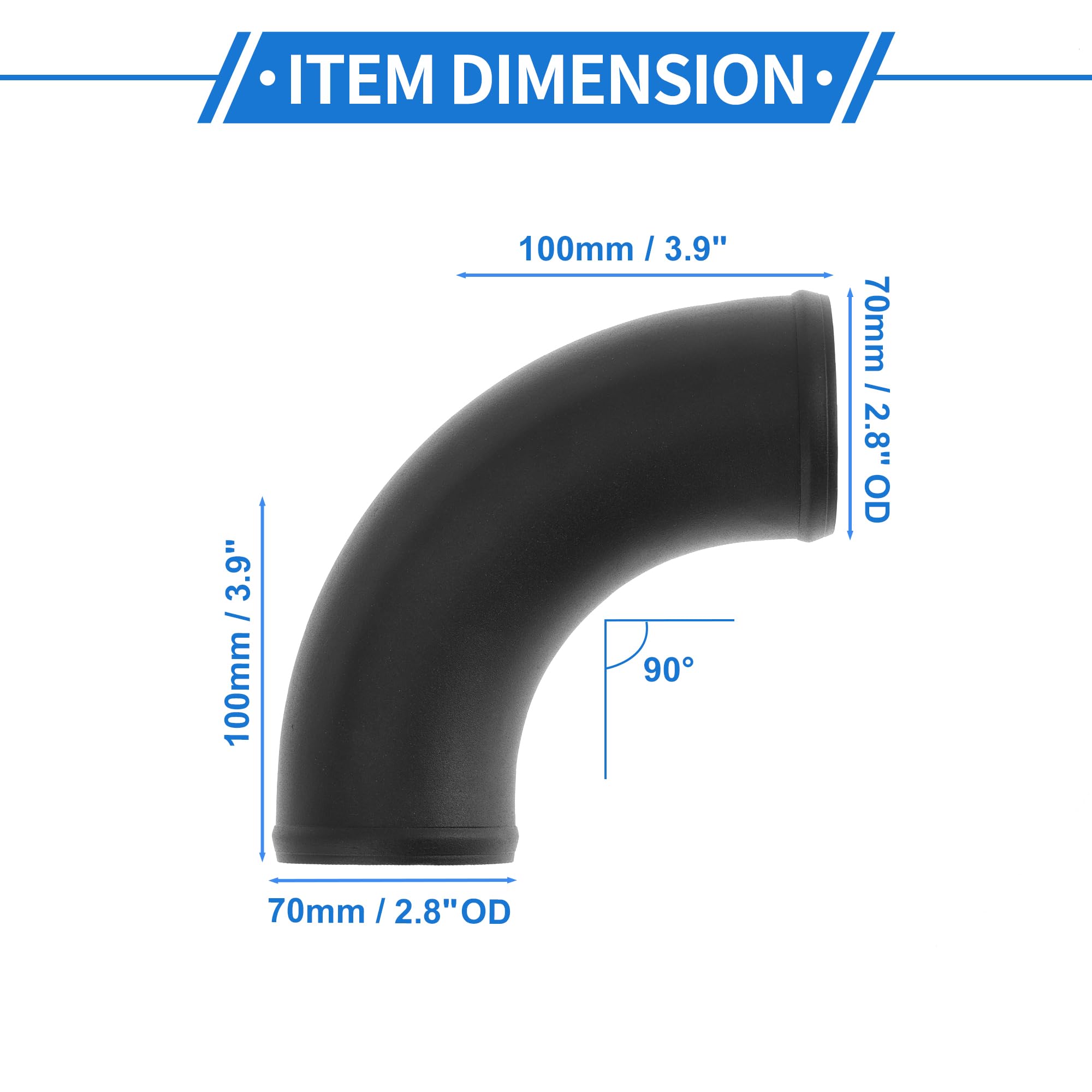 Coude 90° Pour Tuyau D'Intercooler 1pc Pour Admission D'Air