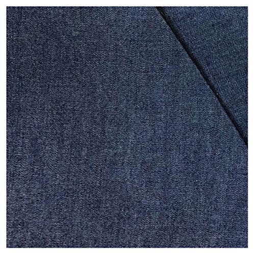 NIANTONG Tela Vaquera Lavada por Metro 150cm de Ancho 100% Algodón Tela de Vestir Ligera para Ropa, Costura De Manualidades, No Elástica(Color:Azul Marino)
