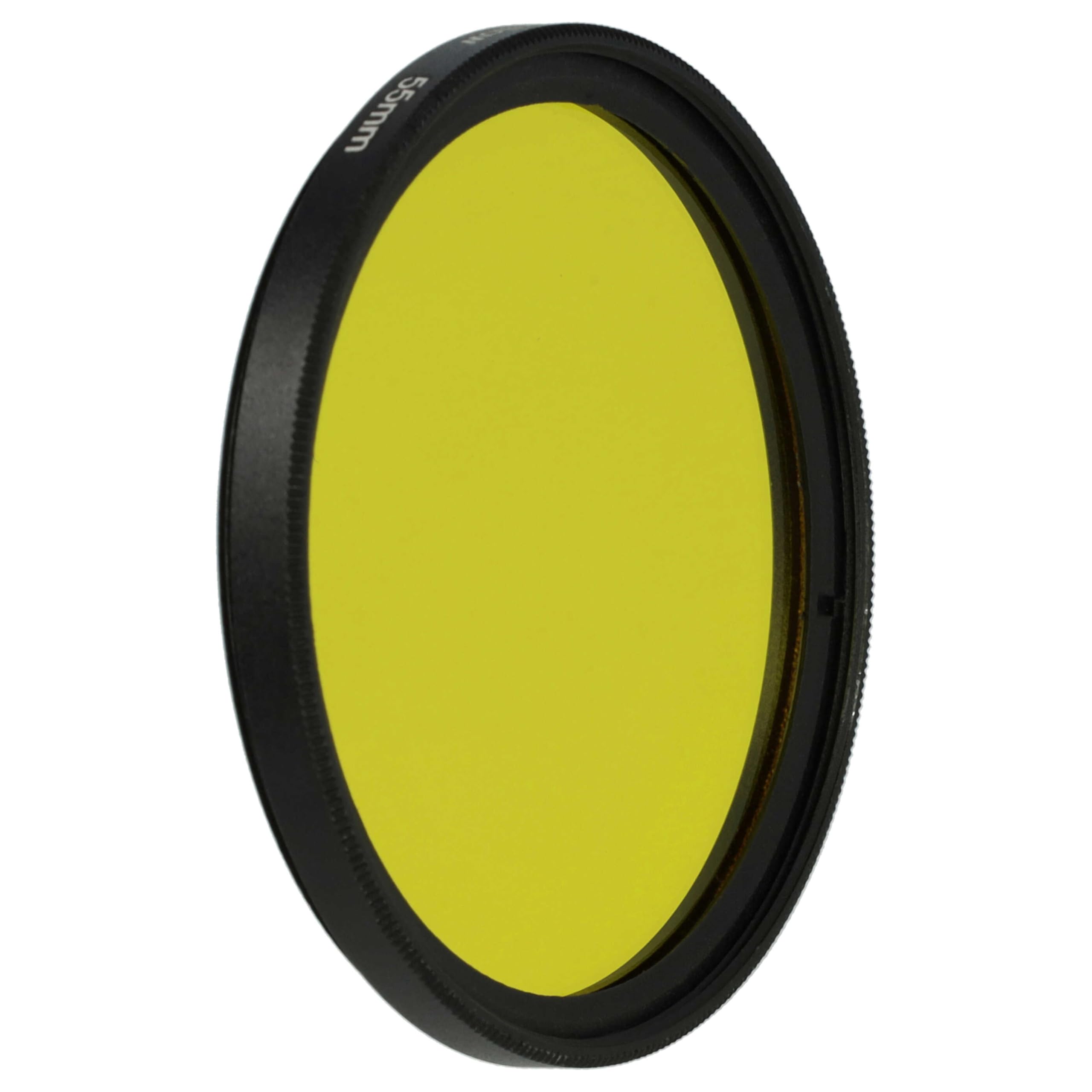 vhbw Uniwersalny kolorowy filtr żółty do obiektywów aparatu z gwintem filtra 55 mm - żółty filtr
