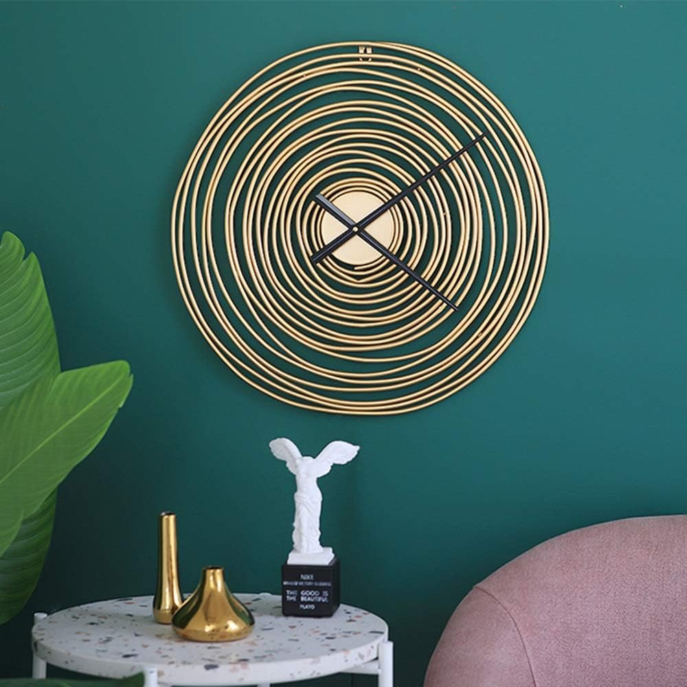 Wall Clock Golden Geometric Nebula Clock Wall Clock Living Room Home Mute Nordic Wrought Iron Simple Bedroom Hanging Table 490 * 490 (MM)