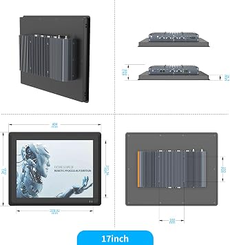 17 Industrial Fanless Panel PC, IP65 Touch Screen Panel Computer | Embedded Computer,Power-on Auto-start,J6412 Processor,VESA Mount,2LAN,HDMI,6USB,RS485,RS232,GPIO