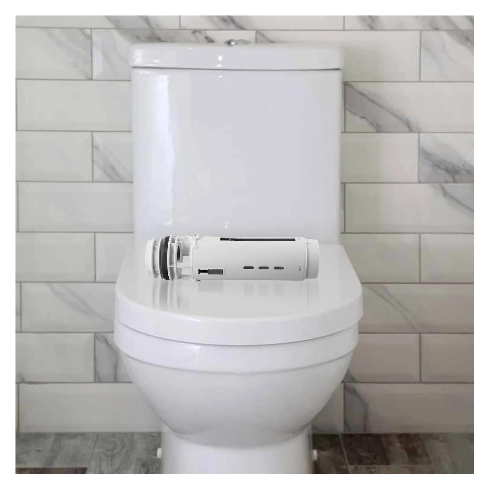 Fluxómetro manual para inodoro Válvula De Entrada Inodoro Dividida, Súper Ahorradora Agua, Drenaje Dos Botones, Herramientas Manuales, Accesorios(27cm)