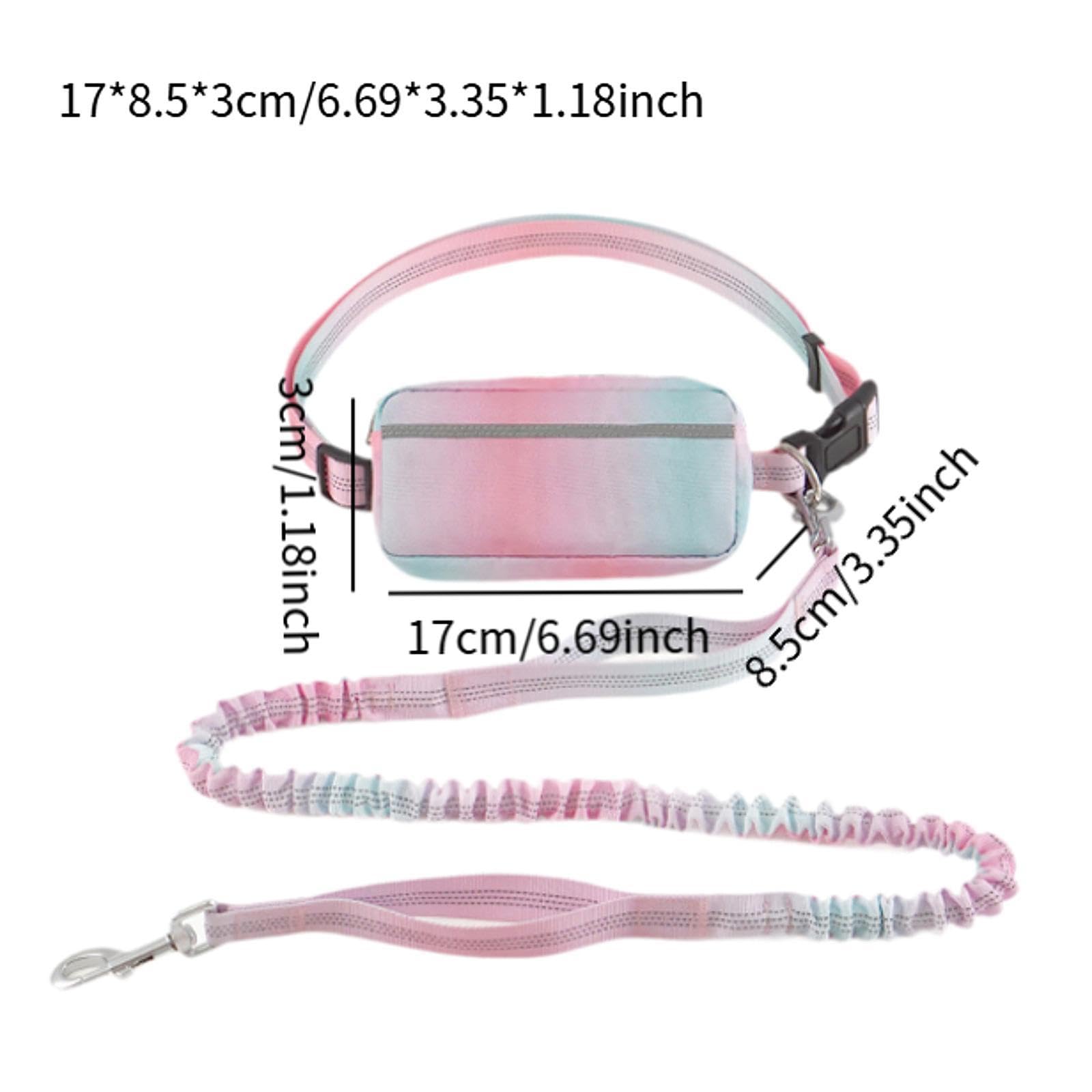Laisse pour Chien avec système Mains Libres, 120-180 cm, pour activités de Plein air, Rose