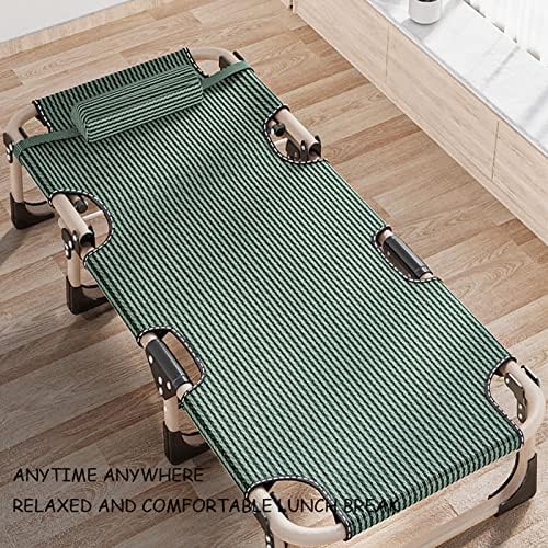 5-Position Adjustable Folding Camp Cot & Chaise Lounge | Heavy-Duty Portable Bed with 300lbs Capacity | Waterproof Pad for Camping, Beach, Office & Indoor Use