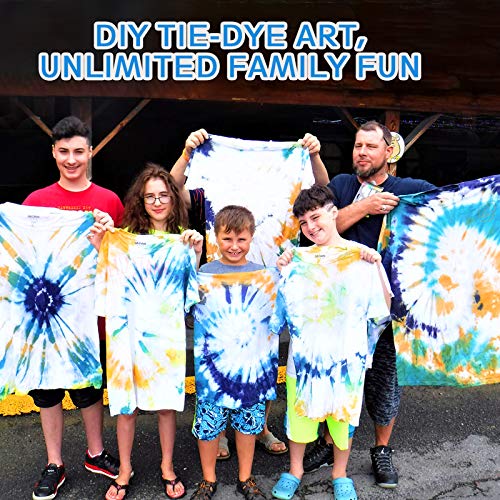 Multi-Color tie-dye Permanent one-Step tie-dye kit, DIY Hand-Made tie-dye kit, Used for Textile Craft Art Shirt Canvas Canvas Shoes T-Shirt Clothing Coating DIY Adult or Children Party