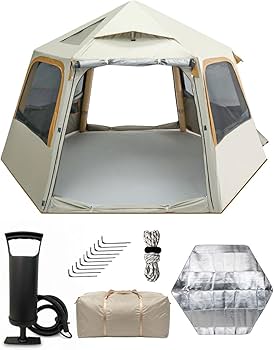 Amazon.co.jp: COYOTE CAMP エアーテント 2~4人用 6㎡【1分空気入れ