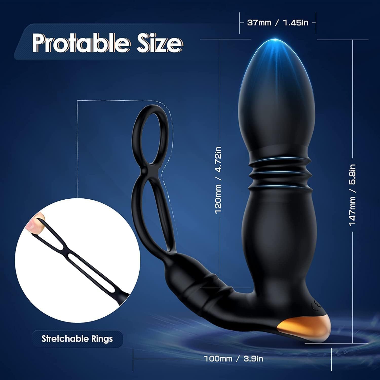 Questo massaggiatore è dotato di nove modalità di vibrazione e pulsazione, oltre a nove modalità di vibrazione e rotazione, e include una custodia protettiva in silicone.