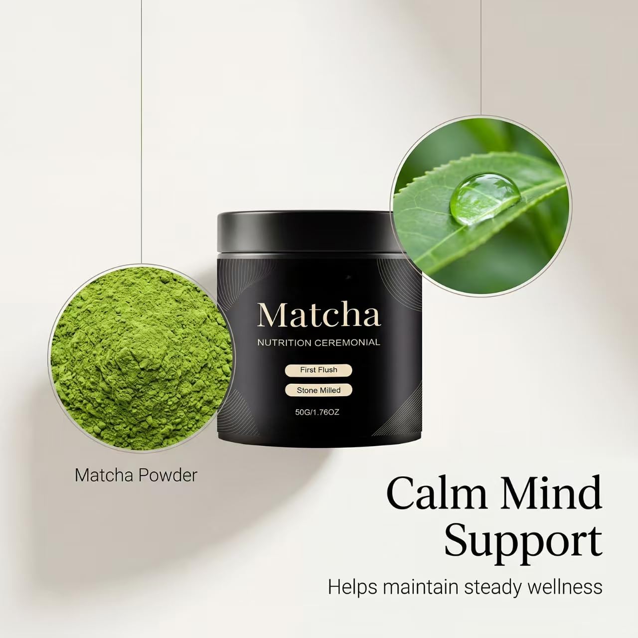 Matcha ceremonial – Polvo molido a la piedra, 50 g