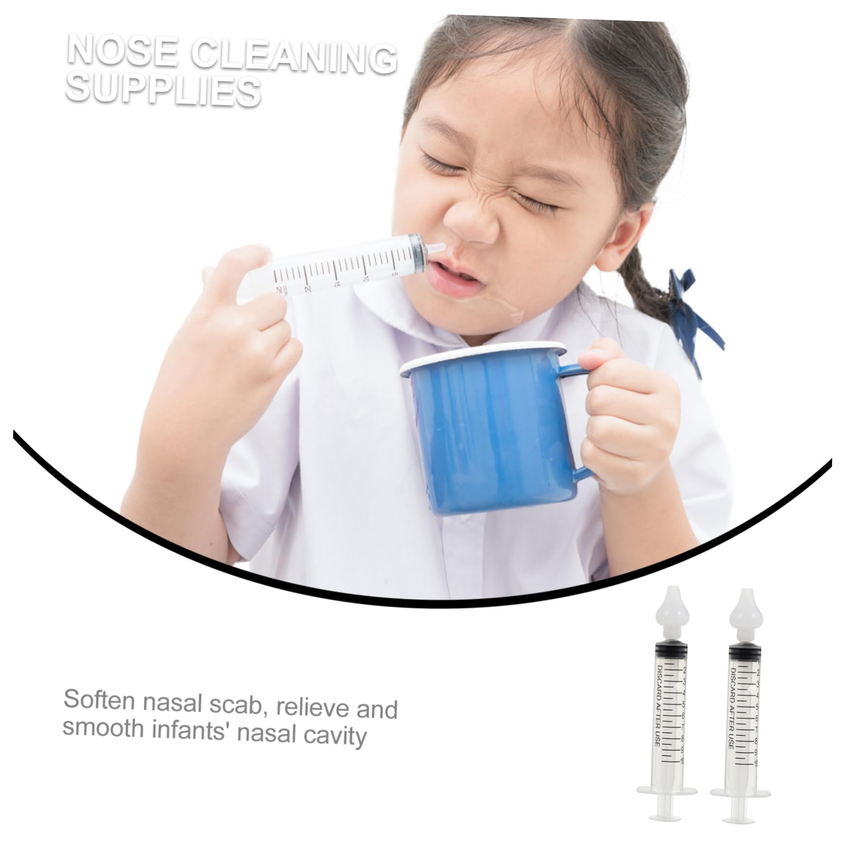 minkissy 10 Set Di Irrigatori Nasali Per Neonati Strumenti Per La Pulizia Del Naso Chiuso in Silicone Abs Adatti Ai Viaggi