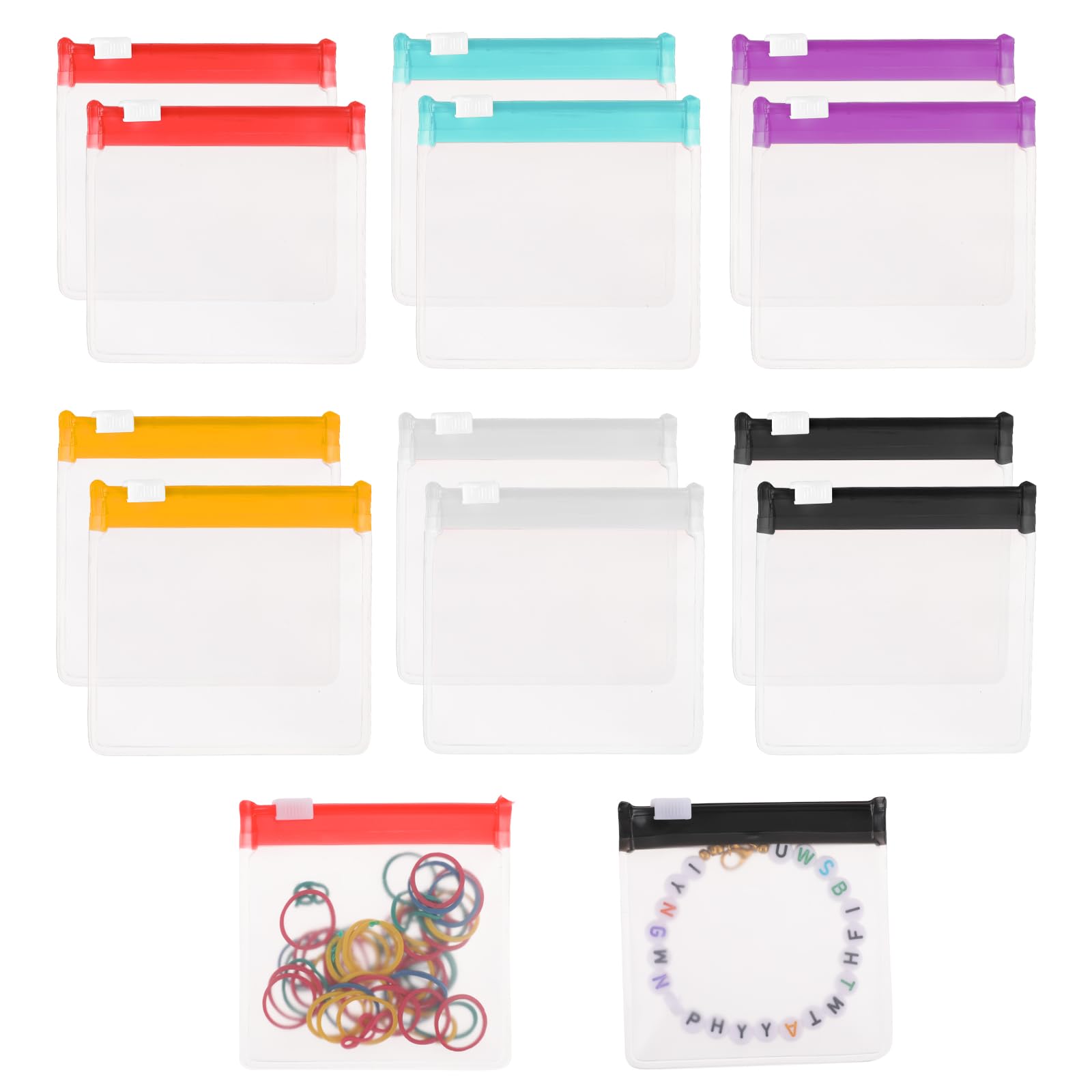 12Pcs Pill Pouch Bags Zippered,Pill Pouch Set,Travel Medicine Organizer,Reusable Baggies Clear Plastic Self Sealing Medicine Bag,Small Pouches for Pills and Small Items(Multicolor)