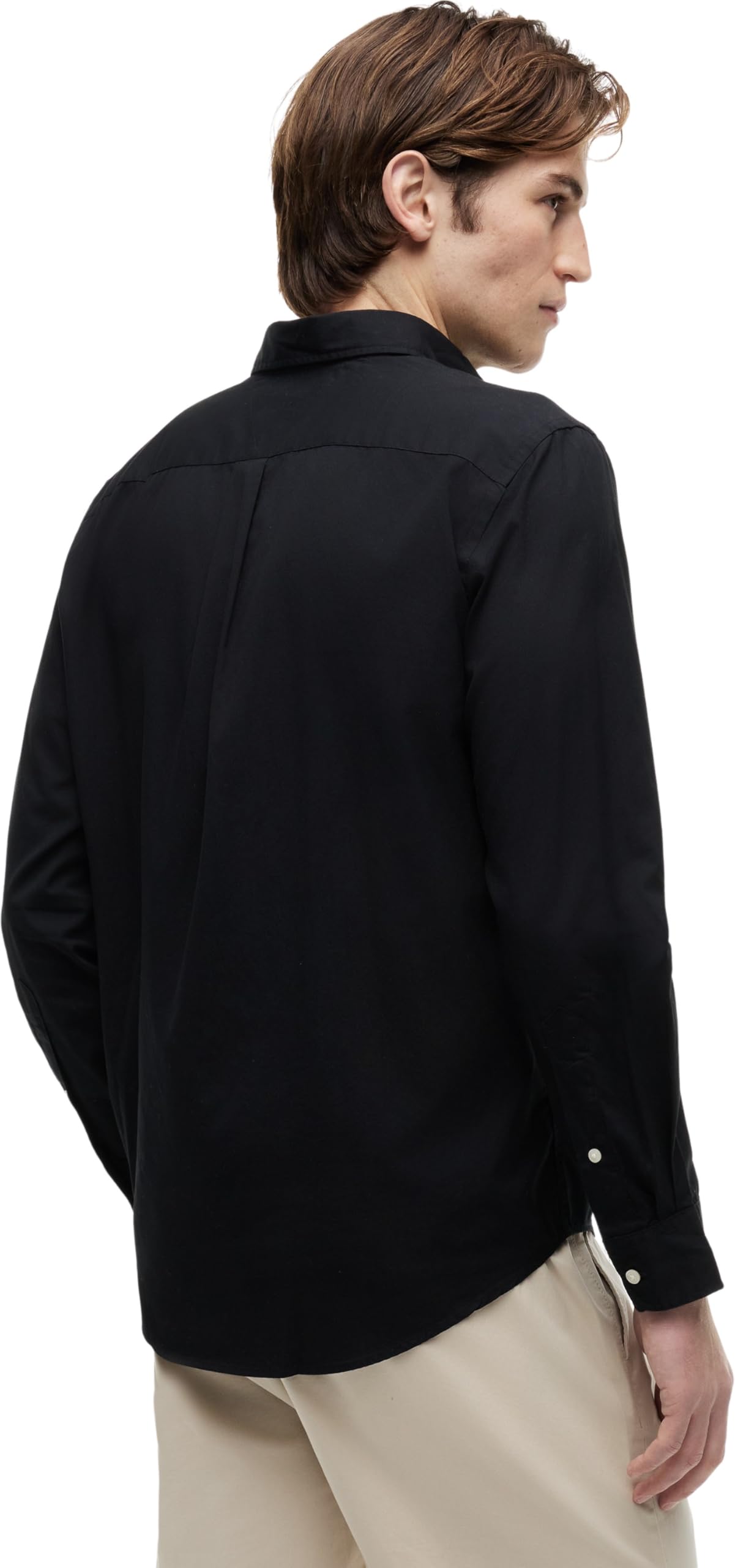 Tommy Hilfiger Męska koszula CORE Flex POPLIN Solid RF MW0MW39988 L/S, czarna, XXL, czarny (czarny), XXL