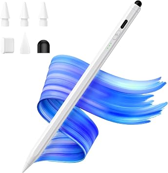 Hastraith Dual Tip Stylus Pen for iPad2026-2018,13 Mins Fast Charge with Tilt Sensitivity for iPad 11/10/9/8/7/6th Gen,Air 7/6/5/4/3/M3/M2,Pro 13"/12.9"/11"/M4, Mini 7/6/5th, Ceramic White