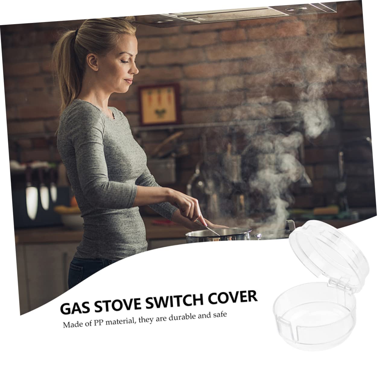 4PCS Gas Stove Knob Covers Kitchen Safety Protectors Heat Resistant Easy to Most Gas Ranges