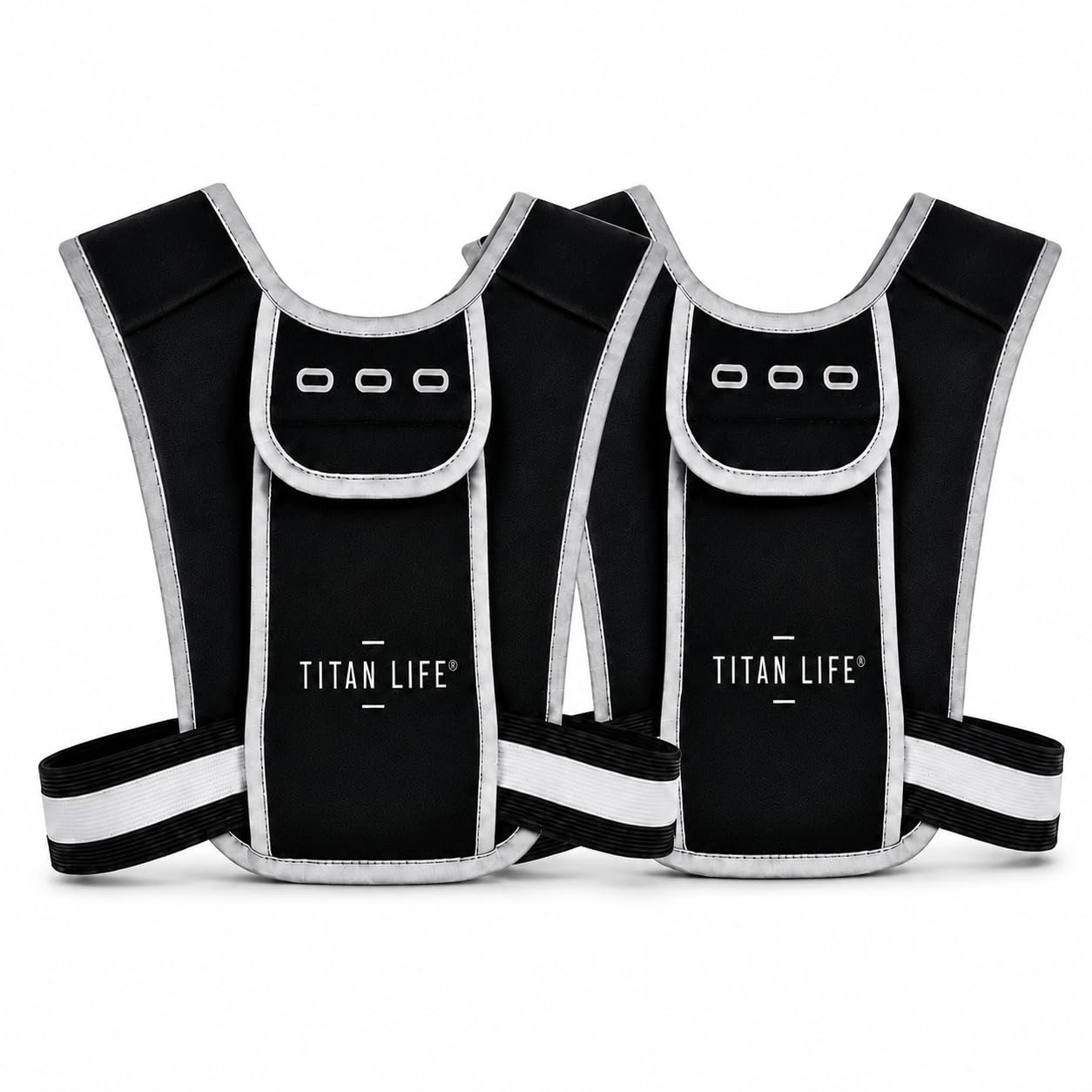2 Pack Reflective Running Vests Phone Bottle Holder Cycling Hiking