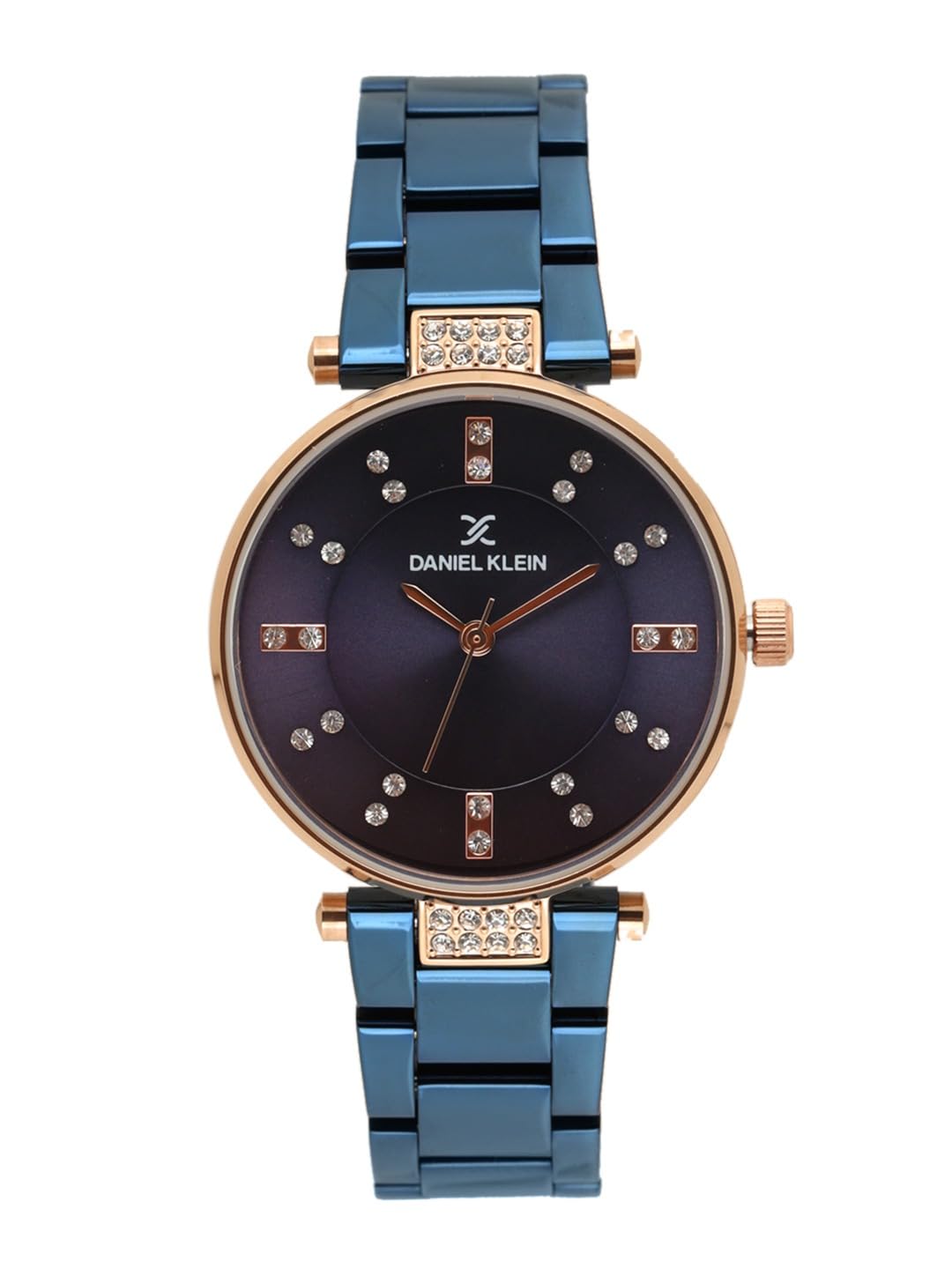 Analog Blue Dial Women's Metal Watch-Dk11328-5