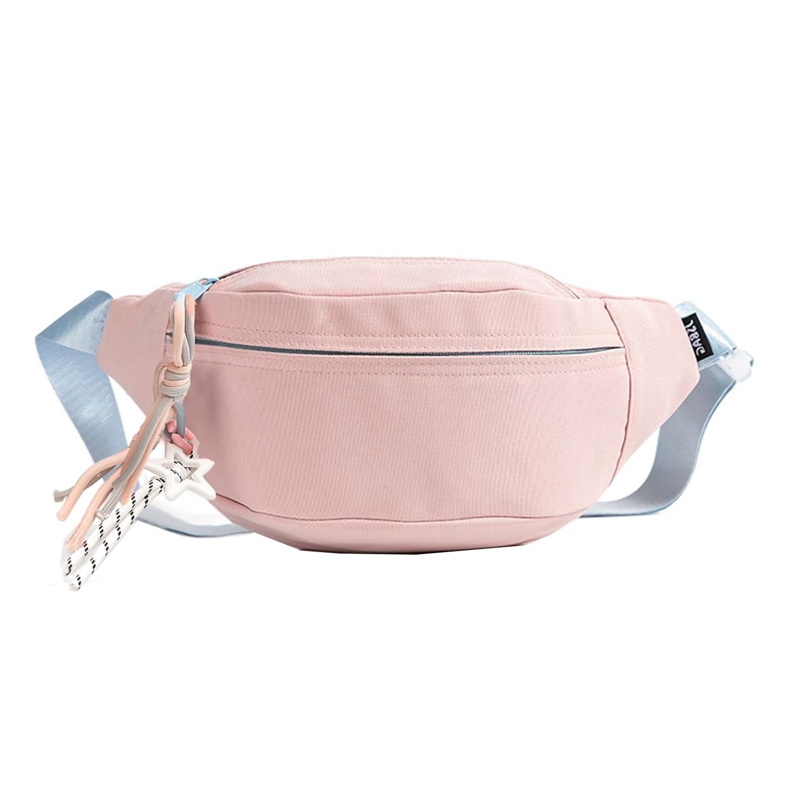 srkspyfd Women Pink Waterproof Nylon Waist Bag, Double Layer Fanny Pack, Compact Crossbody Bum Bag for Travel Outdoor Sports Fitness Urban Commuting Daily Hands-Free Storage-picture-30