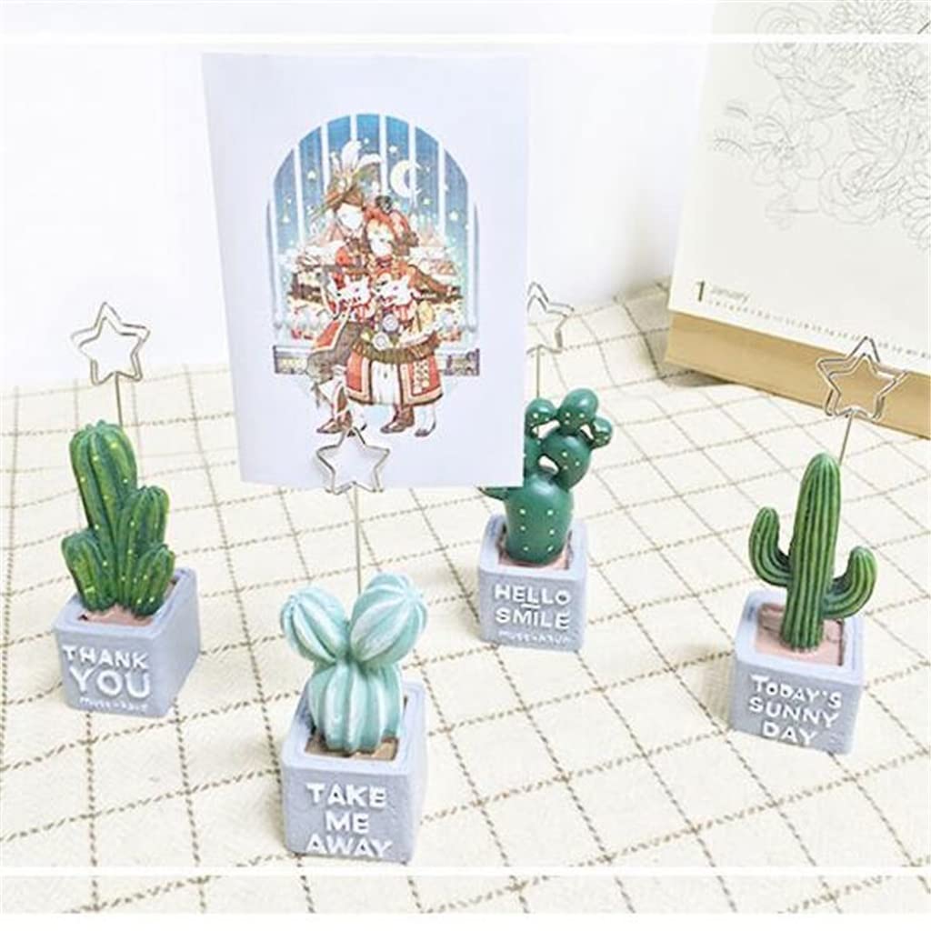 MOBYGKFY Cactus Plant Photo Folder Note Message Business Card Desktop Decoration Small Ornament