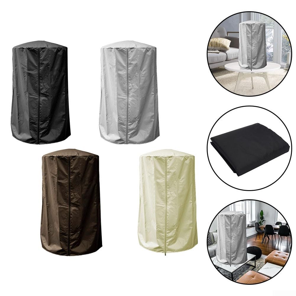 EasyByMall 61 x 96,5 cm 190T strapazierfähige Abdeckung für Gartenheizung, Boiler, Heizung, Gartenheizung, inkl. Aufbewahrungstasche, Beige
