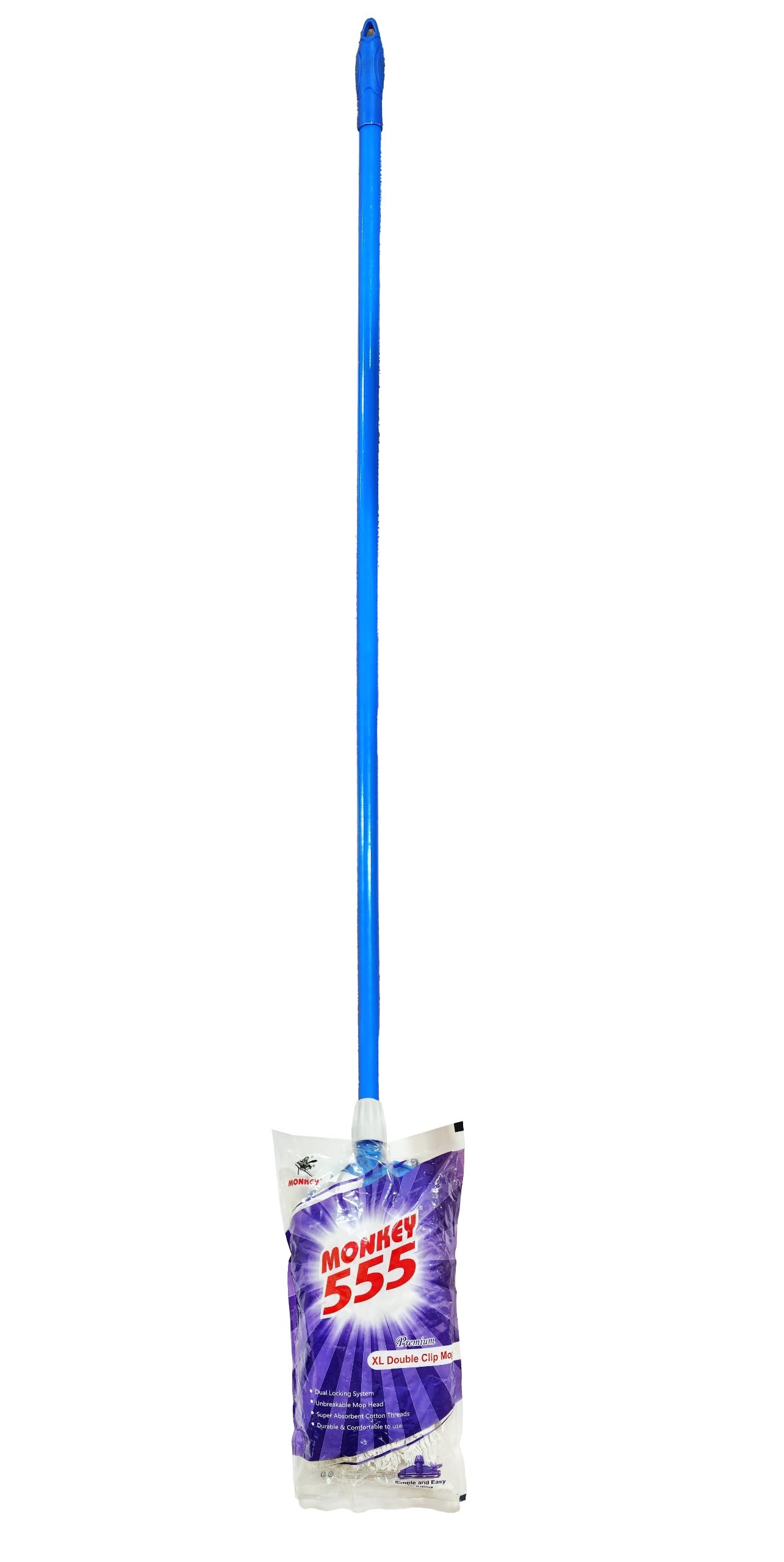 Monkey 555 Premium Clip Mop XL | Flexible CPVC Clip & Microfiber