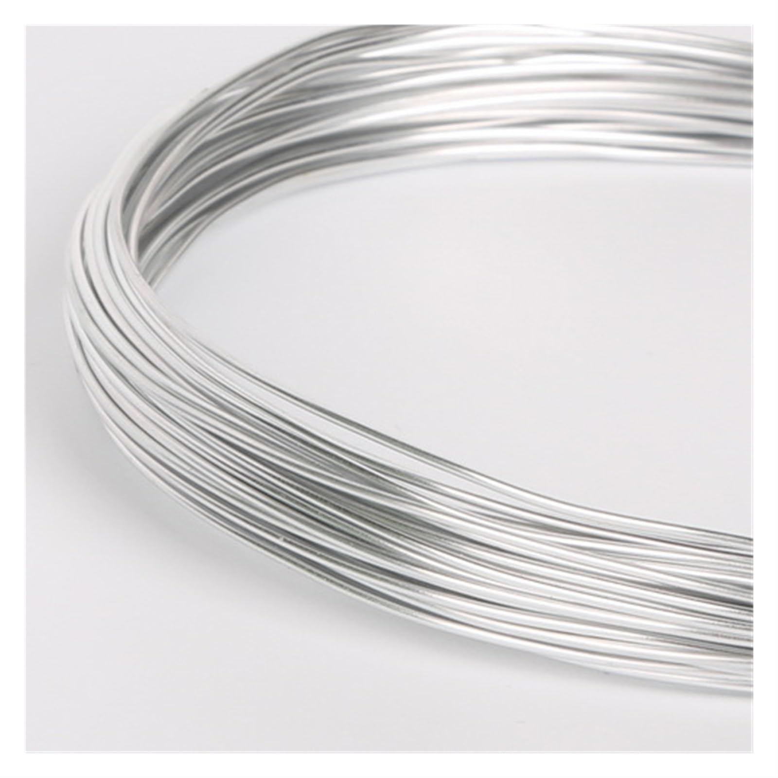 Drut aluminiowy do produkcji biżuterii, srebrny drut metalowy 2 mm x 5 m, materiały rzemieślnicze do biżuterii DIY, koralików i projektów artystycznych