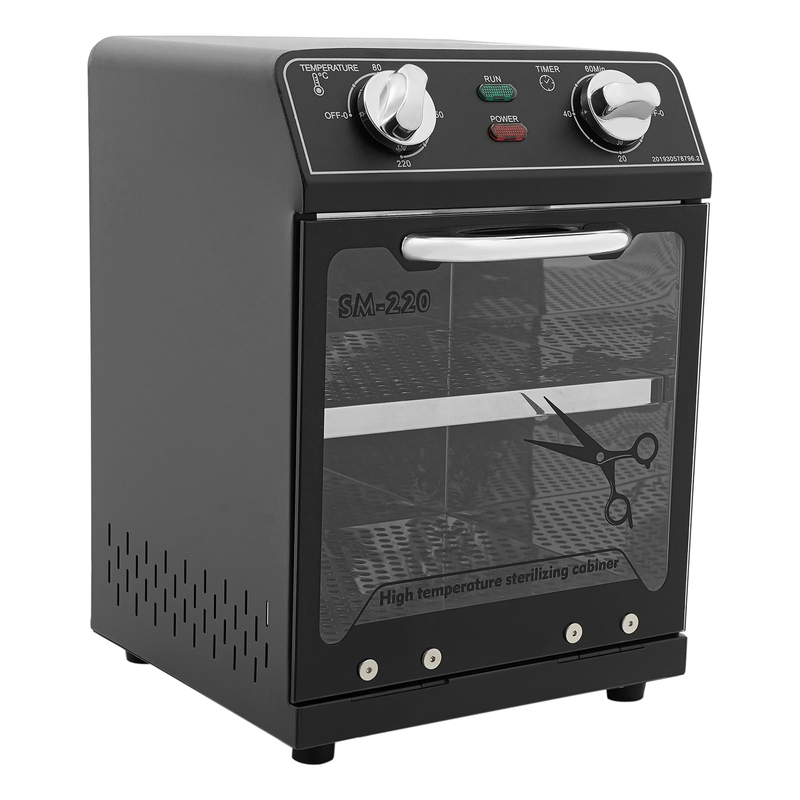 Sterylizator antywirusowy o wysokiej temperaturze, 600 W, 8 l, sterylizator gorącego powietrza z regulacją temperatury, timer, sterylizator wysokotemperaturowy do spa, studia paznokci