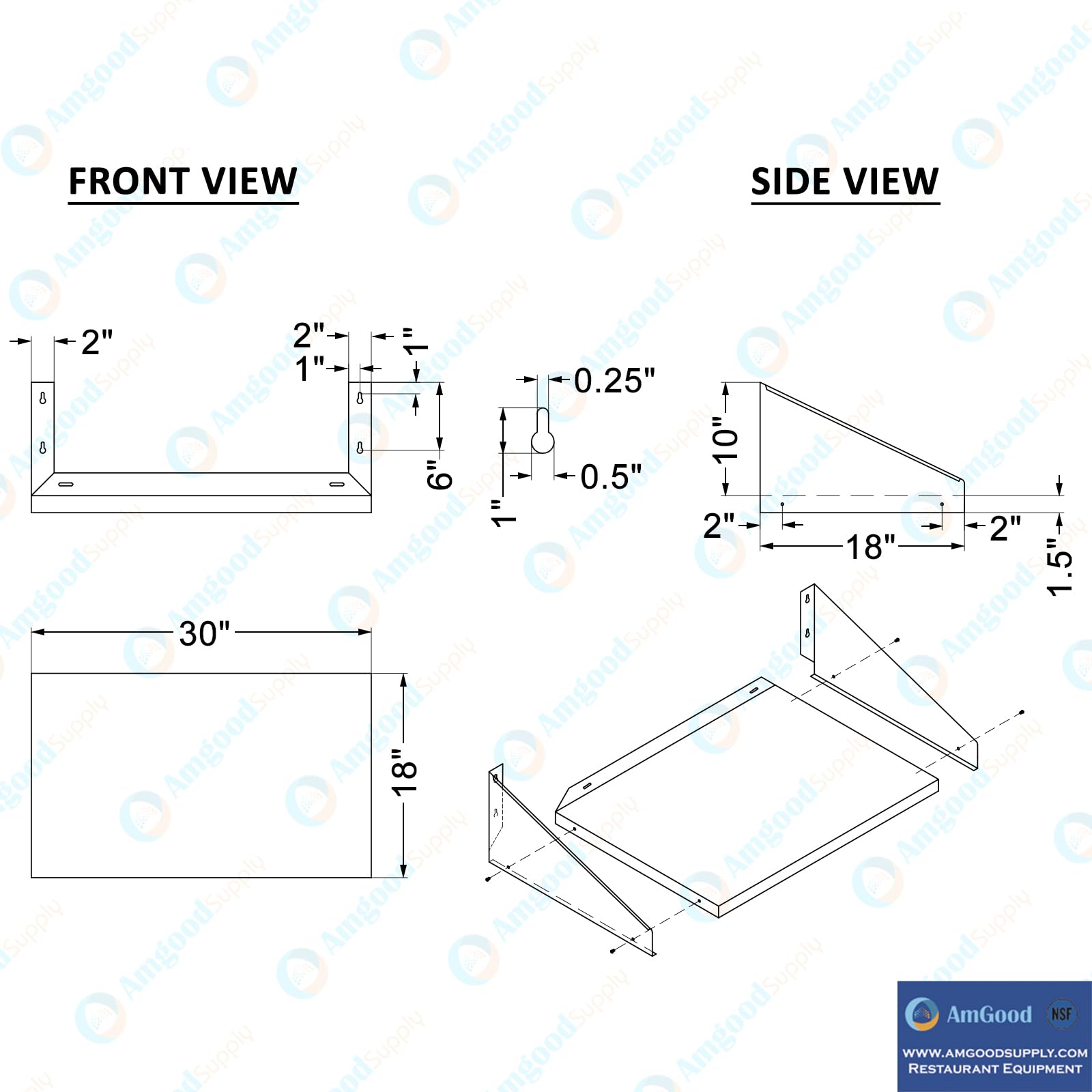 Estante De Pared De Acero Inoxidable De 32 Pulgadas, Es... | Cuotas Sin