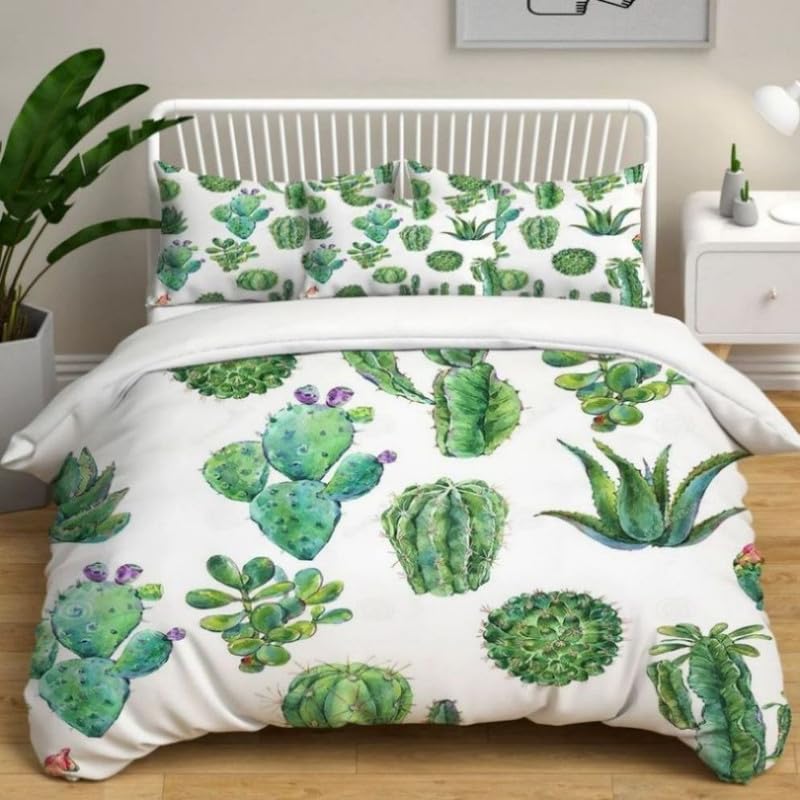Funda nórdica de cactus 155x220cm ideal como regalo de cumpleaños infantil para cama 90
