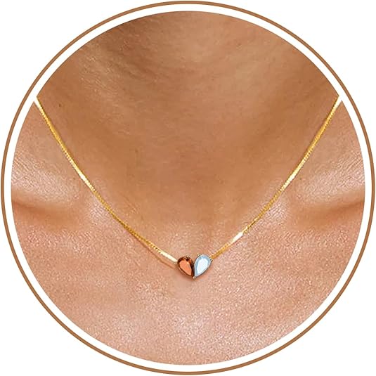 Birthstone Necklace for Women Dainty Gold Necklace with 2 Birthstone Christmas Stocking Stuffers Teen Girl Gifts Trendy Stuff Birthday Gift Moms 2025 Graduation Gift Adjustable Anniversary Jewelry for Daughter Girlfriend Friend