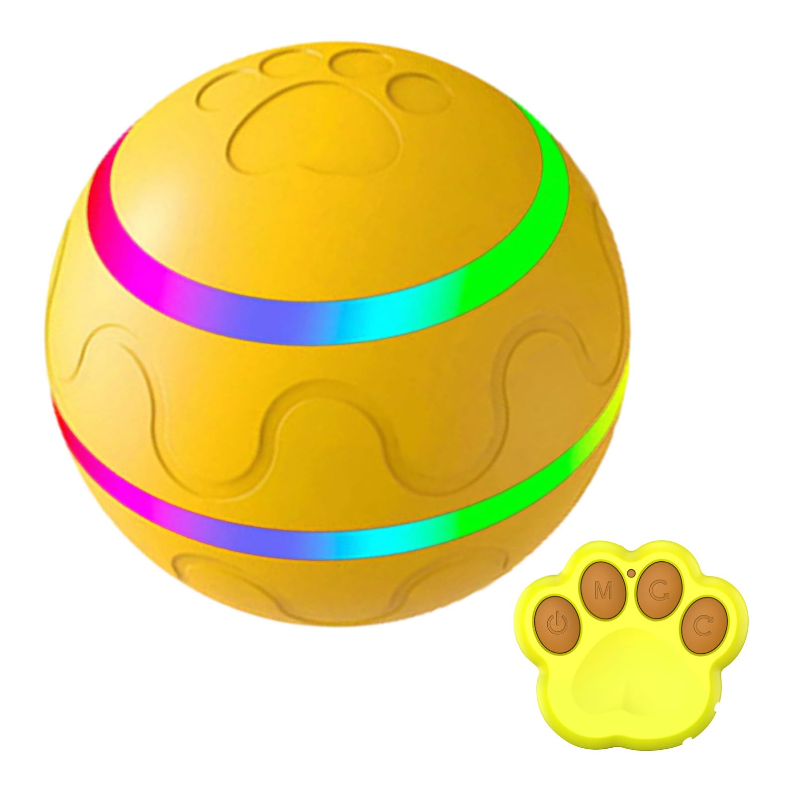 Jouet pour chat balle roulante automatique rechargeable et interactive