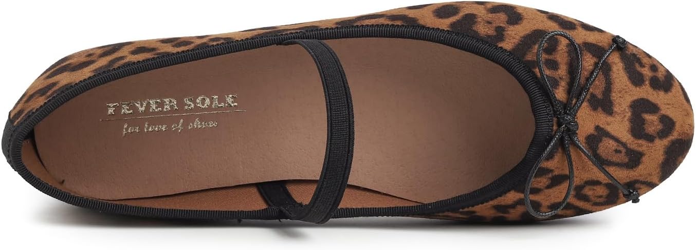 FEVERSOLE Women's Soft Cushion Padded Comfort Round Toe Mary Jane Elastic Fashion Ballet Flats Walking Shoes - Image 2