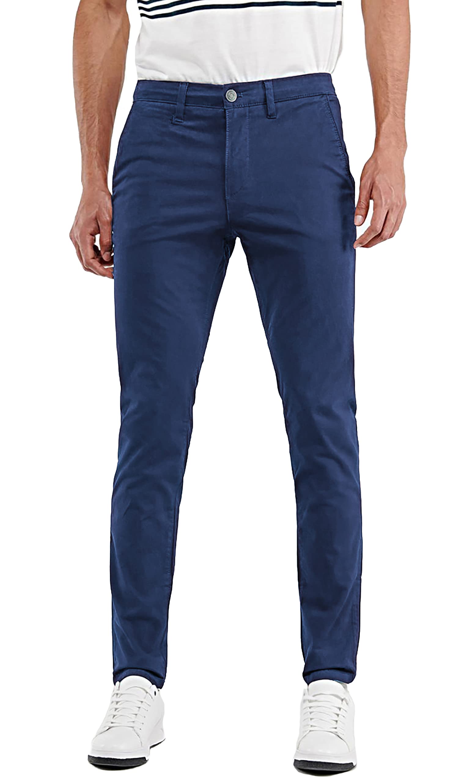 Jeans Uomo Slim Fit Evoga - Pantaloni Eleganti In Cotone, Primavera/Estate, Colorati E Comodi - Foto 4