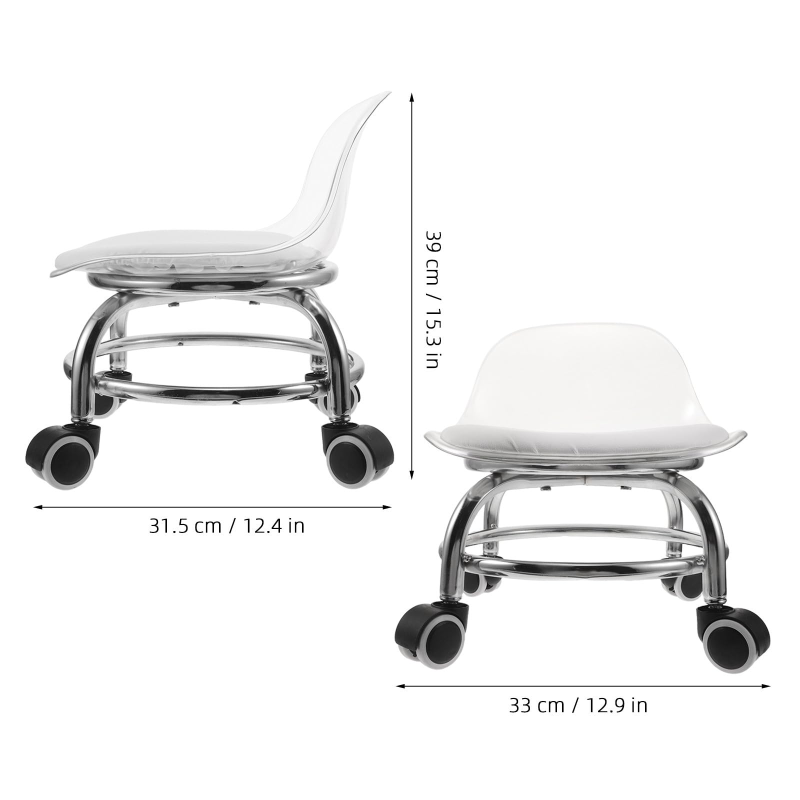 MAGICLULU Taburete con Ruedas, Asiento Infantil Giratorio Suave