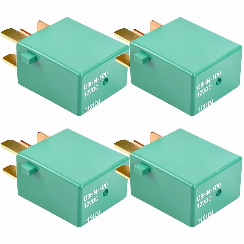 Relé automotivo Micro ISO G8HN-H70 Casalytics 12 V 20 A SPST – Conjunto com 4 unidades