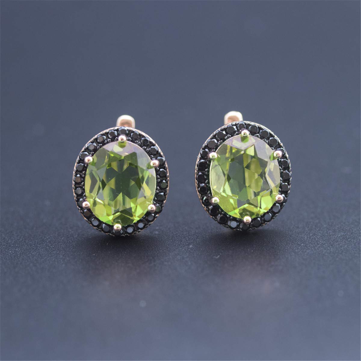 Pendientes de plata de ley 925 chapados en oro rosa de 10 quilates con cambio de color de Sultanit, joyería fina para mujeres y novias