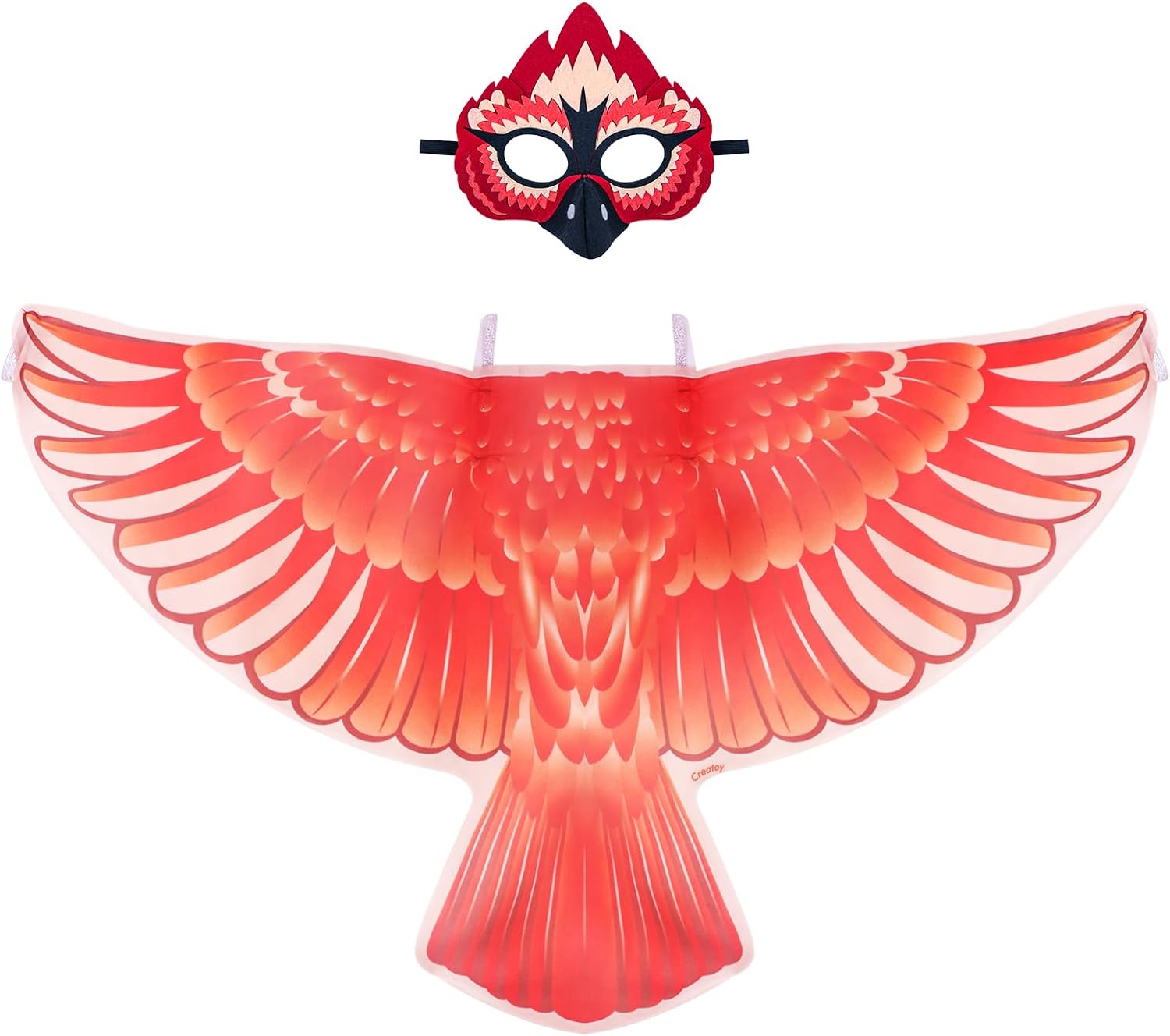 Bird-Costume for Kids Double Sided Eagle Parrot Owl Dress Up Wings for Boys Girls with Masks Party Favors Toys Gifts