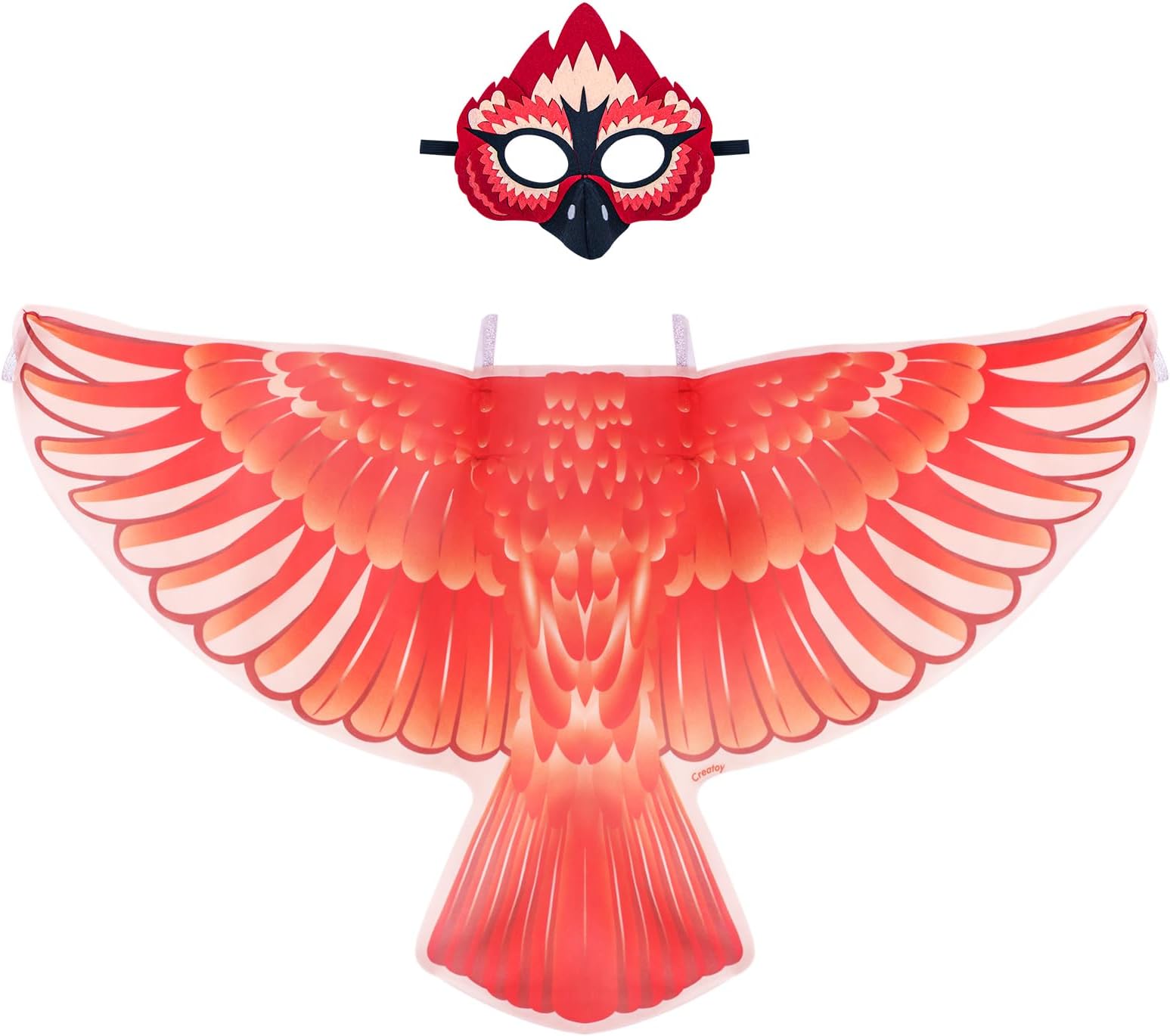 Bird-Costume for Kids Double Sided Eagle Parrot Owl Dress Up Wings for Boys Girls with Masks Party Favors Toys Gifts
