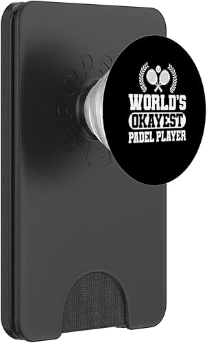 Worlds Okayest Padel Racquet Paddle Player PopSockets PopWallet for MagSafe