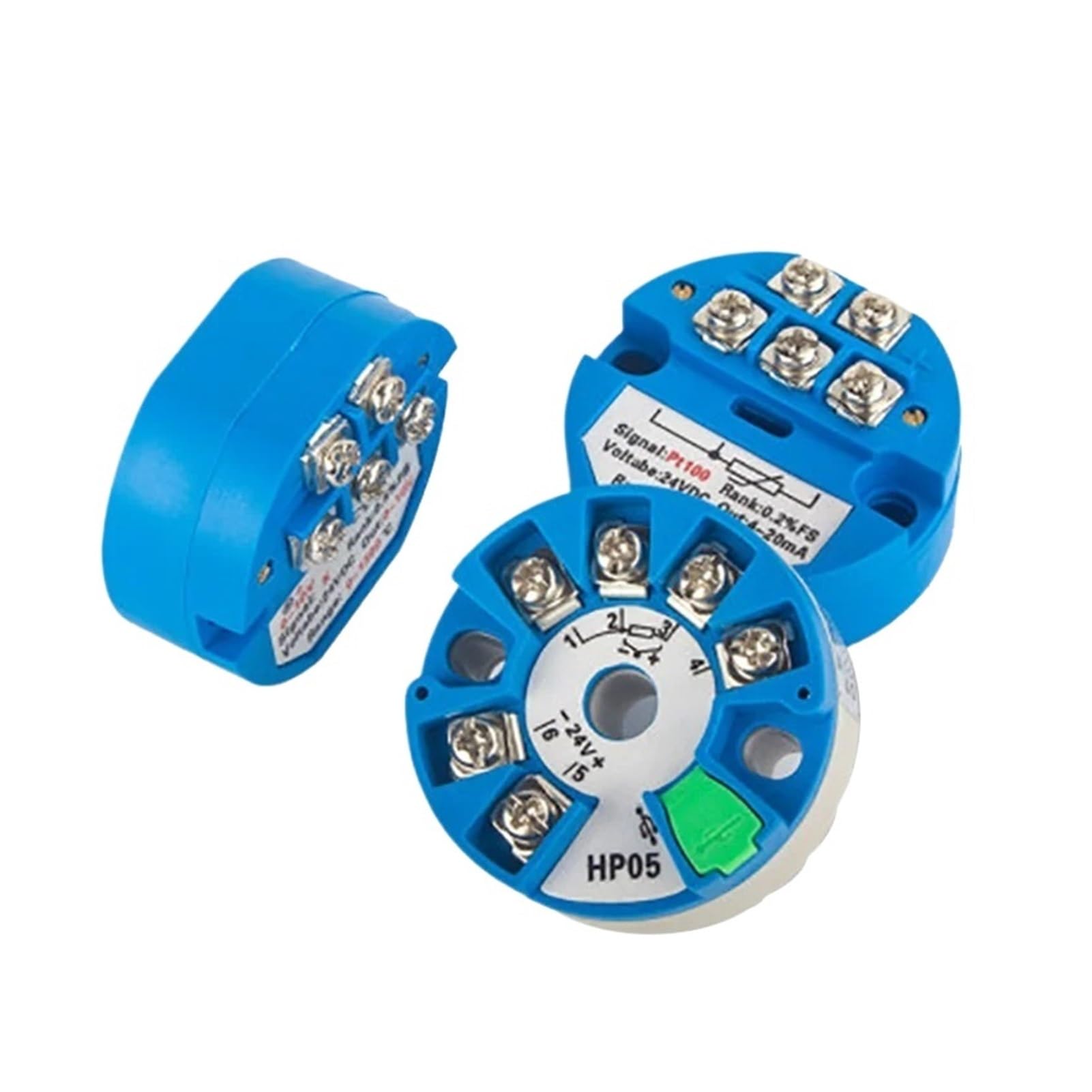 Temperature Sensor Transmitter PT100 Temperature Transmitter 4-20mA 0-10V 0-5V 0-100 0-200 K Type 0-1300 to 4-20mA 0-10V 0-5V Temperature Signal Converter 1pc(PT100 0-300C 0-10V)