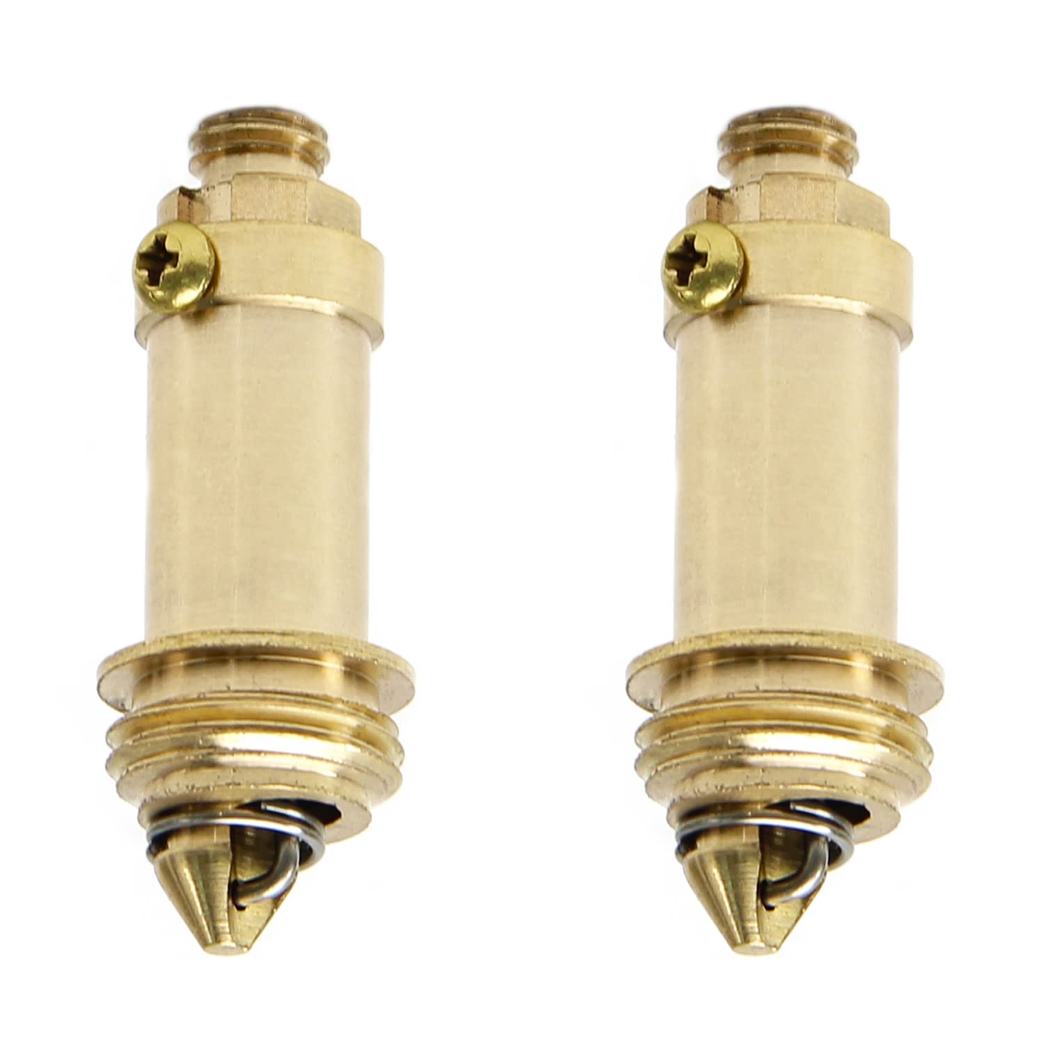 MroMax 2Pcs Basin Sink Clicker Pop Up Bolt Brass Push Spring Plug Easy Click Clack Plug Bolt Replacement for Most Sink Barth Tub Basin Drain Stopper