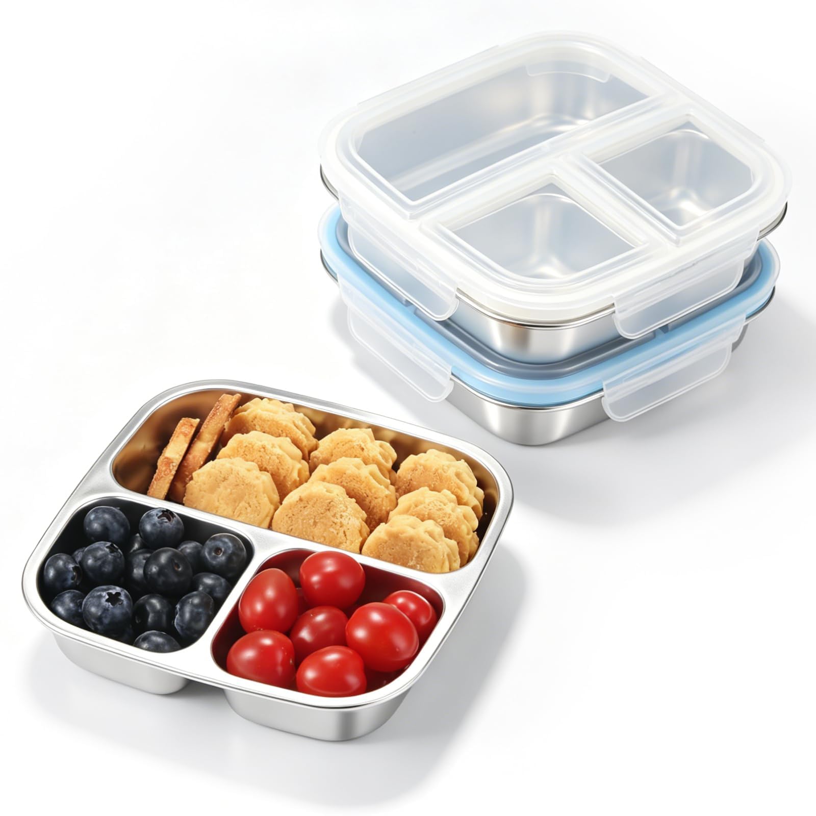 Photo 1 of DOCMON 2 Pack Stainless Steel Snack Containers