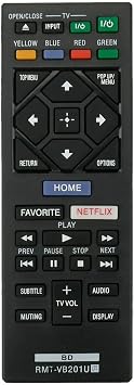 Replacement Remote Control Controller for Sony BDPS6700 BDP-S6700 4K Upscaling 3D Streaming Blu-Ray Disc Player