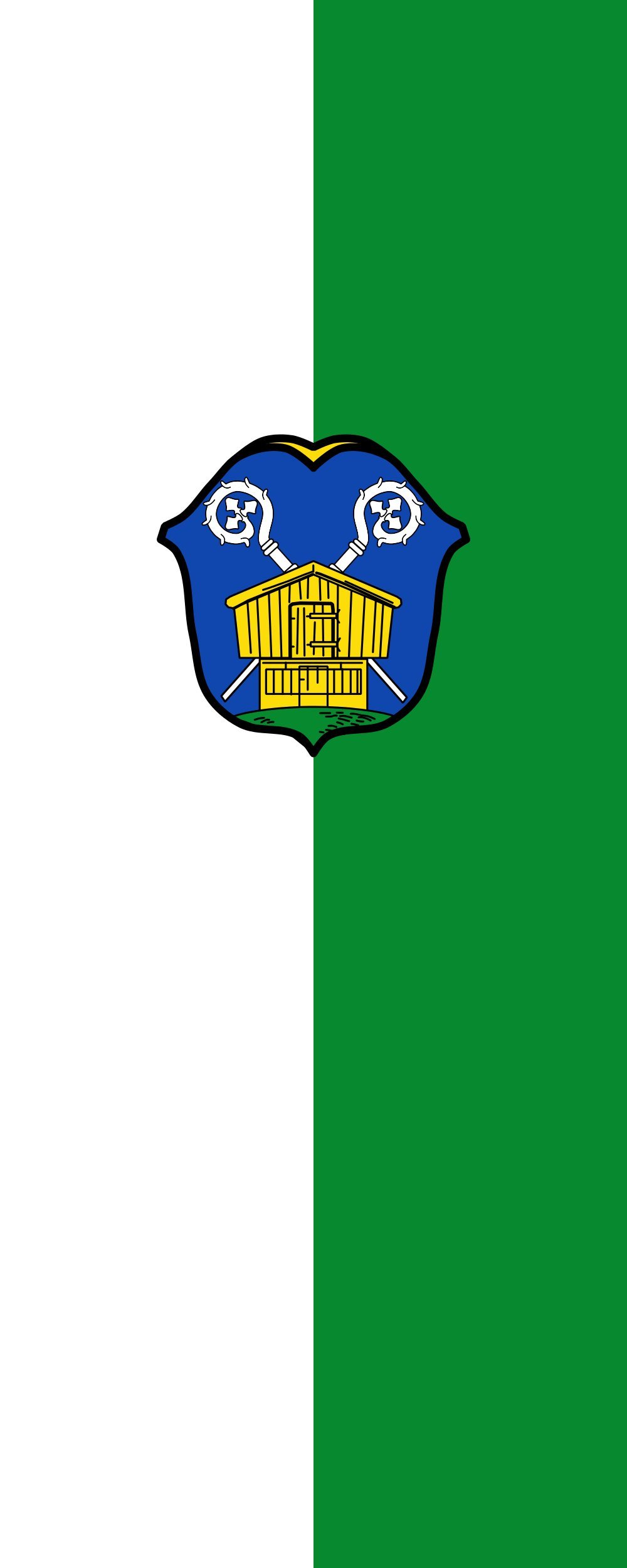 Drapeau Bischofswiesen de 3.5m² idéal pour pavoiser les fêtes communales