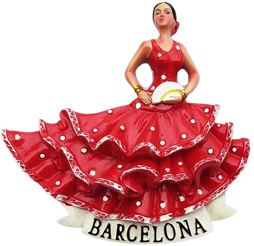 3D Flamingo dancer Barcelona Spain Fridge Magnet Travel Sticker Souvenir,Home & Kitchen Decoration,Barcelona Spain Refrigerator Magnet