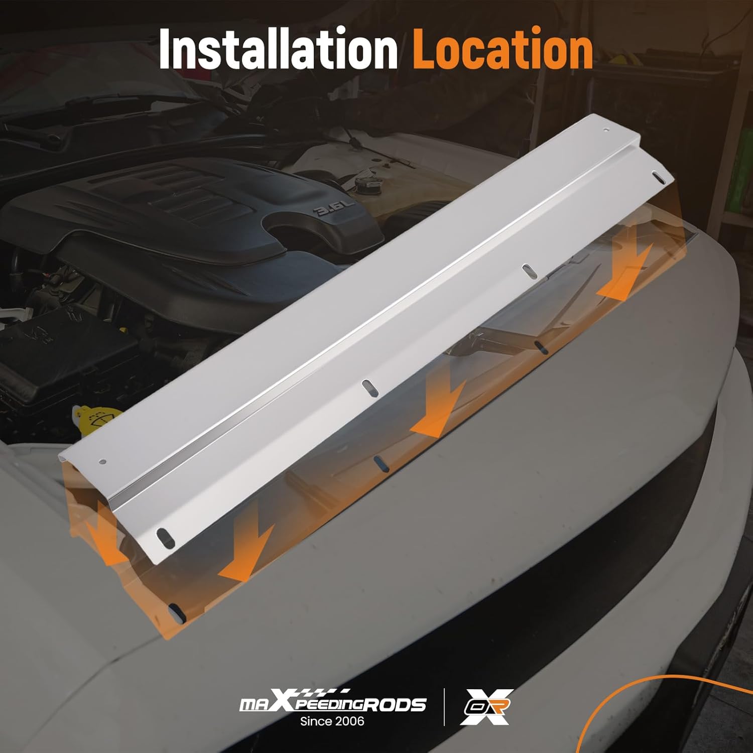 maXpeedingrods Radiator Upper Support Bracket Shroud for 3rd Gen Camaro Firebird 3-Row Radiator, for Chevrolet Camaro, for Pontiac Firebird 1982-1992