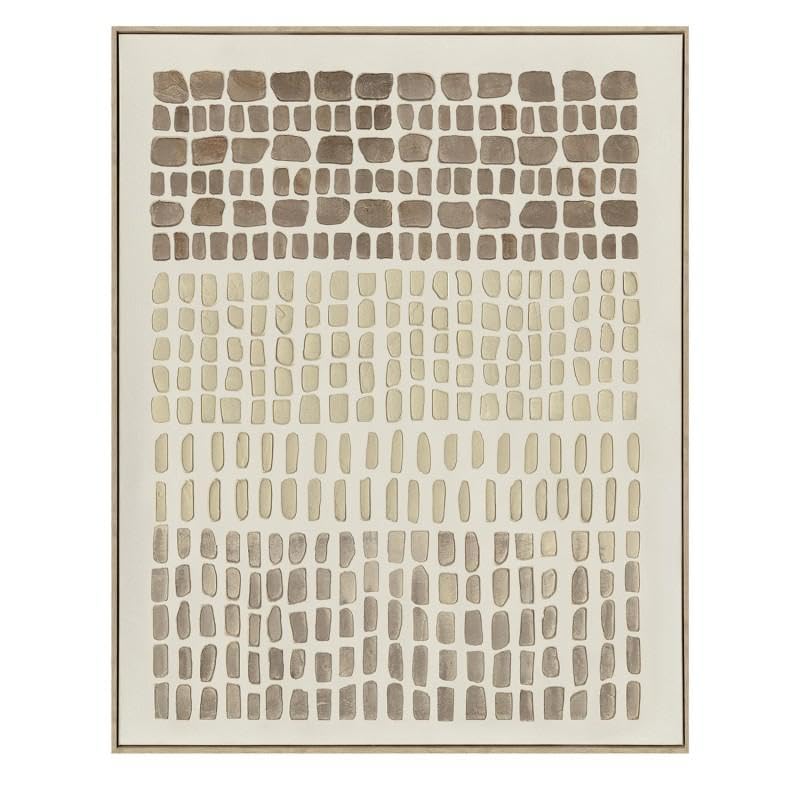 Tableau abstrait gris beige marron toile murale grand format 100x80
