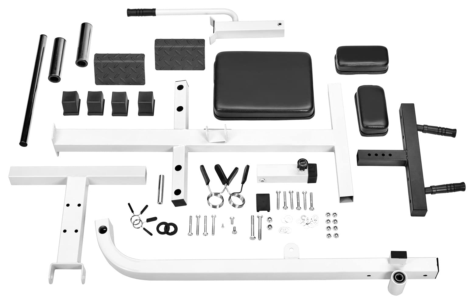 Bad Company Wadenmaschine sitzend I Fitnessgerät für das Wadentraining passend für 30/31 mm oder 50/51 mm Hantelscheiben I BCA-06