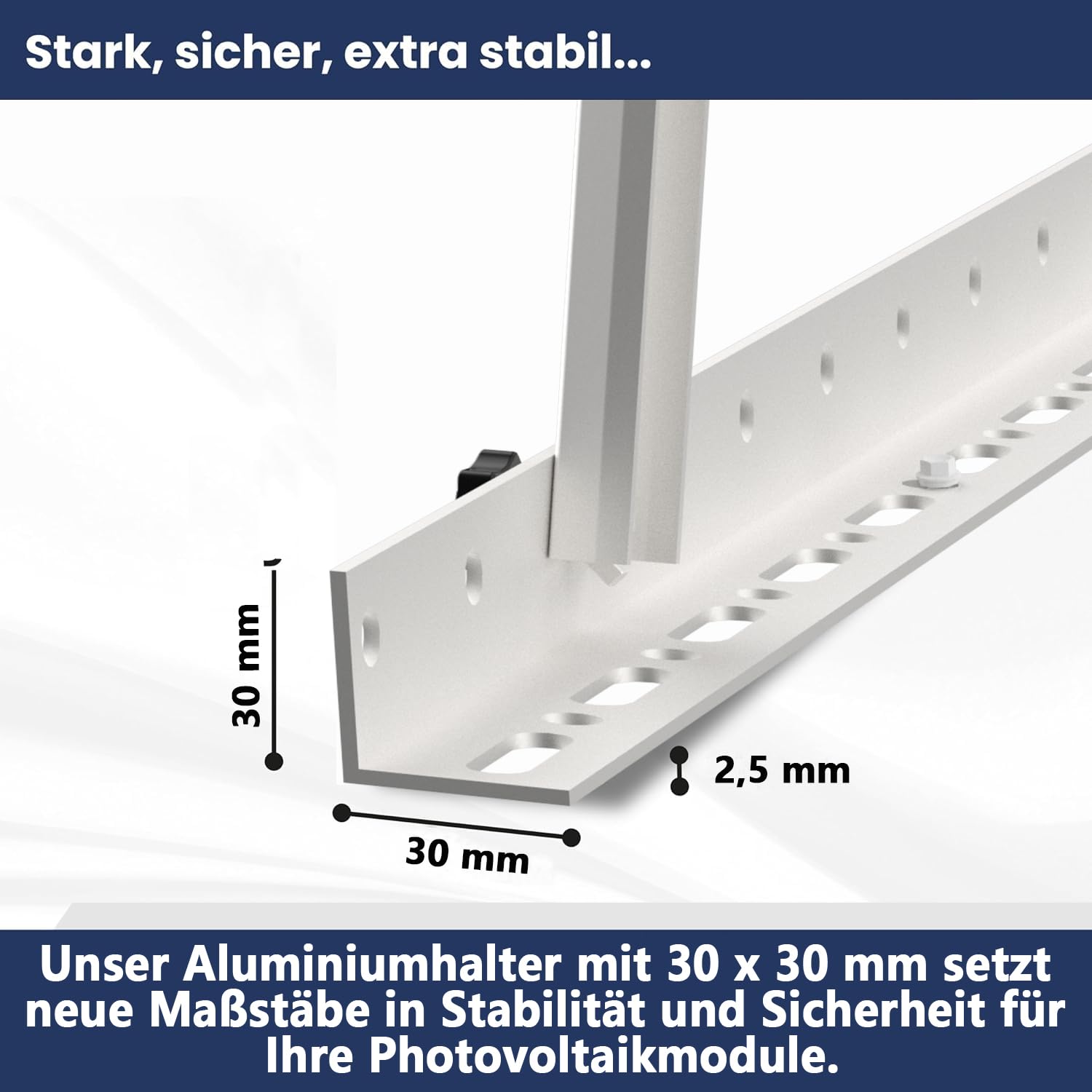 GLIESE Solarmodul Halterung 114 cm (2er-Set),Solarpanel Halterung,Balkonkraftwerk Halterung,Verstellbarer Winkel Von 0° bis 90°,Aluminium Halterungen Flachdach für 100 W-600 W, 0% MwSt.